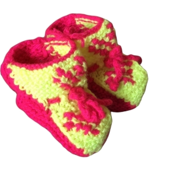 Handmade toddler infant knitted shoes kids - Picture 1 of 8